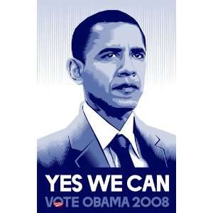 Barack Obama   (Yes We Can) Campaign Poster Beautiful MUSEUM WRAP 