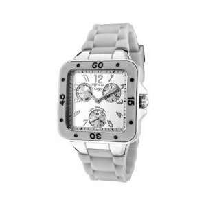  Invicta Womens Angel Silver Dial Grey Rubber Watch 