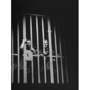  Gary Crosby Singing Behind Bars with Other Inmate in an 