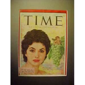Gina Lollobrigida August 16, 1954 Time Magazine Professionally Matted 