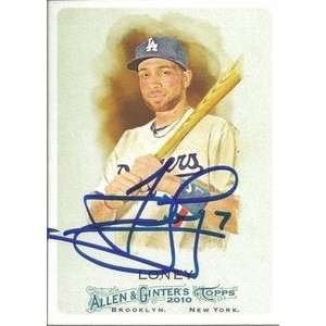  James Loney Signed Dodgers 2010 Allen & Ginter Card 