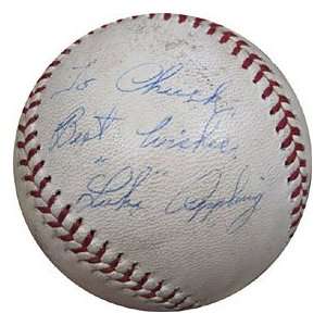 Luke Appling Autographed/Signed Official Vintage Joe Cronin Baseball