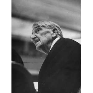 Dr. John Dewey Listening to Speaker at His 90th Birthday Celebration 
