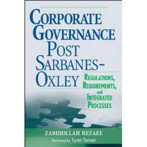    Corporate Governance Post Sarbanes Oxley Zabihollah Rezaee Books