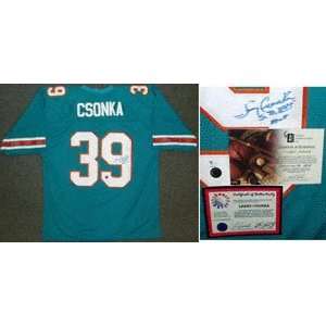 Larry Csonka Autographed Teal Custom Throwback Jersey w/SB MVP VIII 