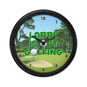  Larry is Out Golfing Green Golf Sports Wall Clock by 