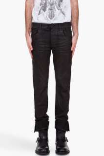 Balmain Black Lacquer Denim Jeans for men  SSENSE