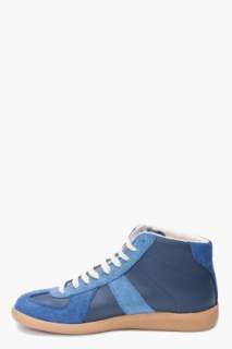 Maison Martin Margiela Blue Suede Sneakers for men  