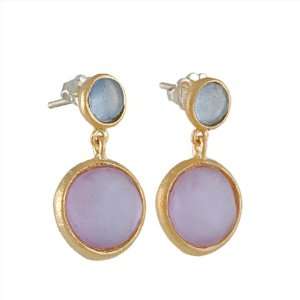  Michael Vincent Michaud  Two Drop Purple and Blue Earrings 