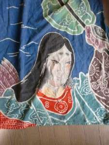 Japanese Old Nobori Painting Banner Fabric  