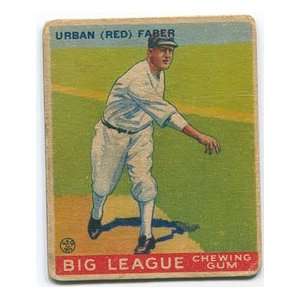 Red Faber 1933 Goudey Card
