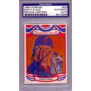 Rusty Staub Autographed 1984 Donruss Card PSA/DNA Slabbed #83118265 