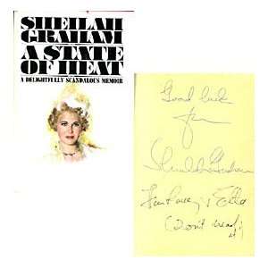 Sheilah Graham Autographed / Signed A State of Heart Book