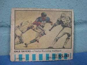Winners Circle Tobacco or Contest Card Gale Sayers  