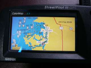 Garmin Color Marine GPS Chartplotter Streetpilot III + BUNDLED cables 