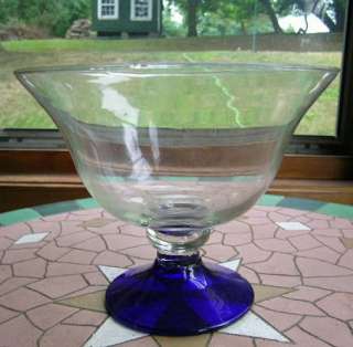 Hand Blown Art Glass Fruit Bowl UNKNOWN MAKER ?  