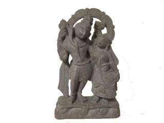 Standing Shiva Parvati Statue Hand Carved Stone Scuplture 4 Inch 