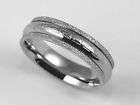 316L Stainless Steel Stone Finish Greek Design Ring 6mm