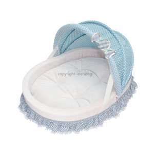  Louis Dog Baby Cradle Blue Gingham Baby