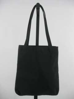 NICOLE MILLER Black Canvas Tote Handbag Bag  
