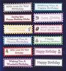 12 Happy Birthday Greeting Card Sentiment Banners Gr8 for Crafts 