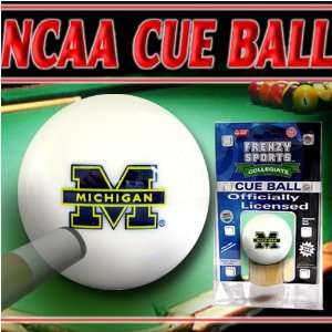   Wolverines Officially Licensed Billiards Cue Ball by Frenzy Sports