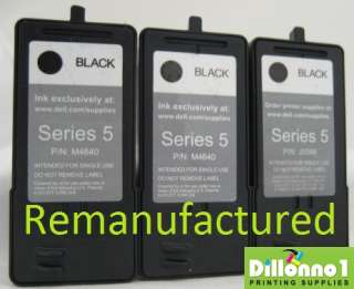 pack remanufactured 2 dell m4640 black series 5 inkjet cartridges