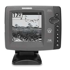 Humminbird 728 DualBeam PLUS 5 LCD Display Fishfinder & Transom Mount 