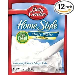 Betty Crocker Home Style Frosting Mix, Fluffy White, 7.2 Ounce Boxes 