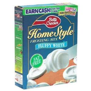 Betty Crocker Home Style Frosting Mix, Fluffy White, 7.2 oz Boxes, 12 