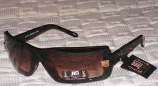 New JLO by Jennifer Lopez Womans Sunglasses Brown with Gold Detail 