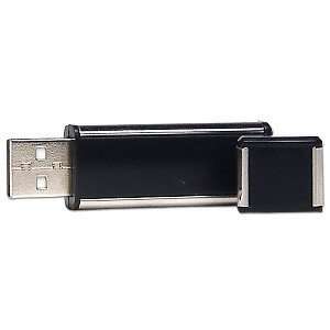  128MB USB 2.0 Portable Flash Drive (Black/Silver 