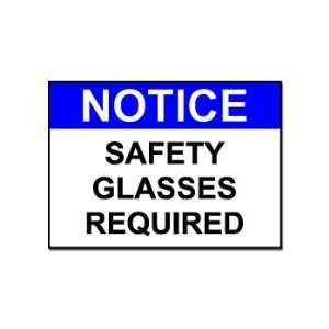 Safety Glasses Required   Business Sign   Car, Truck, Notebook, Vinyl 