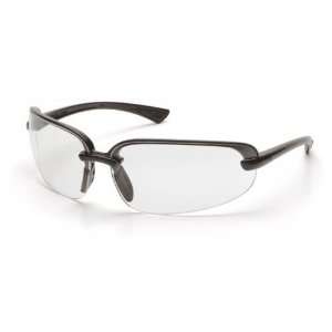 Pyramex Protocol Safety Glasses, Black Frame, Sky Red Mirror Lens 