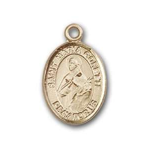   with St. Maria Goretti Charm and Arched Polished Pin Brooch Jewelry