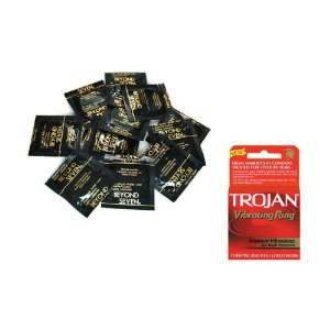 Beyond Seven Latex Condoms Lubricated 24 condoms Plus TROJAN VIBRATING 