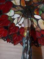 Stained Glass Lamp Shade Maple Leaf Motif in the Tiffany Handel Style 