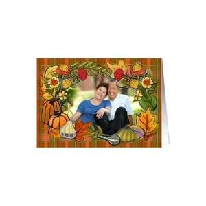  Pumpkins, Gourds and Marigolds, Any Occasion Photo Card 