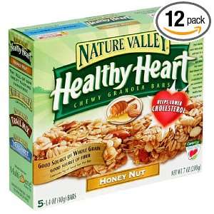 Nature Valley Healthy Heart Chewy Granola Bars, Honey Nut, 5 Count 
