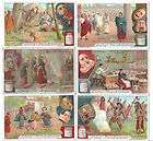 Set 6 Liebig extract trading cards vintage RARE mask