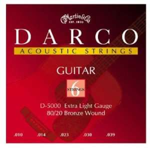 Martin Darco Acoustic Guitar Strings (D5100, 12 54, Light 