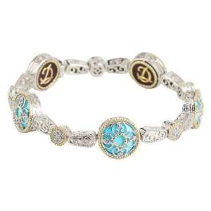  Delatori 18kt Yellow Gold Plated Bracelet with Turquoise 
