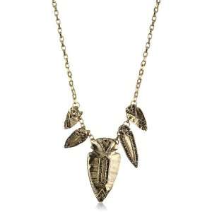  House of Harlow 1960 Five Station Pave Arrowhead Necklace 