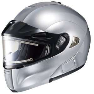    Max BT Snowmobile Snow Helmet Electric Shield Silver 3xl Automotive