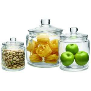 Circleware 3 Piece Glass Stor Canister Set  Kitchen 