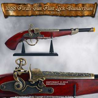 1688 Pirate Gun Flint Lock Blunderbuss Replica Pistol  