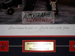 Autographed Maurice Richard Ltd Ed Lithograph Framed  
