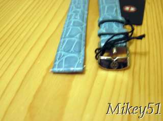 NEW AUTHENTIC MICHELE 16MMBABY BLUE GATOR WATCH BAND  