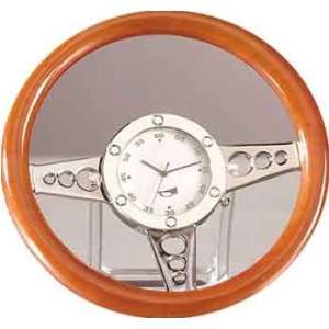  Wood Racer Steering Wheel Clock: Home & Kitchen