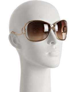 Bulgari pale gold metal oversized sunglasses  